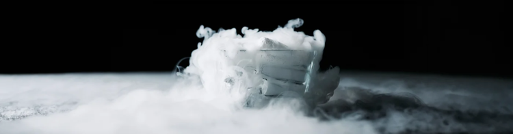 Dry ice used for temperature-controlled shipping